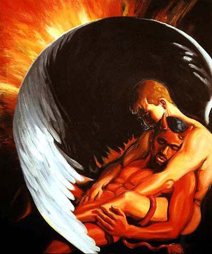 Die Wahrheit &uuml;ber den Urknall, acrylic on canvas, 1998