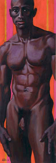 Schwarzer Akt, acrylic on canvas, 2003